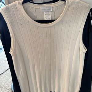 Pierre Cardin Beige Knit Top vintage XL